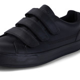 Kickers Tovni Trip Leather Mens Shoes Black side view detail