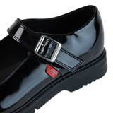 Kickers Finley Mary Jane Patent Leather Womens Shoes Black side view detail