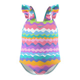 Speedo Girls Printed Frill Thinstrap