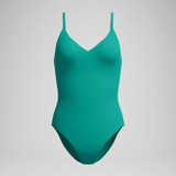Speedo Solid V-neck One Piece