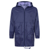 Zeco cagoule in a bag in navy