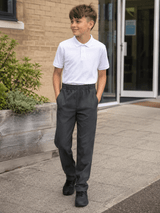 Boys School Uniform Trouser Full Elastic Pull up