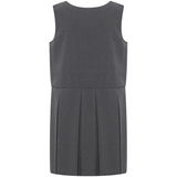 Tenby Double Box Pleat School Pinafore (Banner) Grey Back