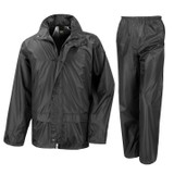 Waterproof Adults Suit Jacket & Trousers Packaway Rain Set Womens Mens Ladies (Result) (R225)