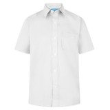 Zeco boys short sleeve school shirts in white