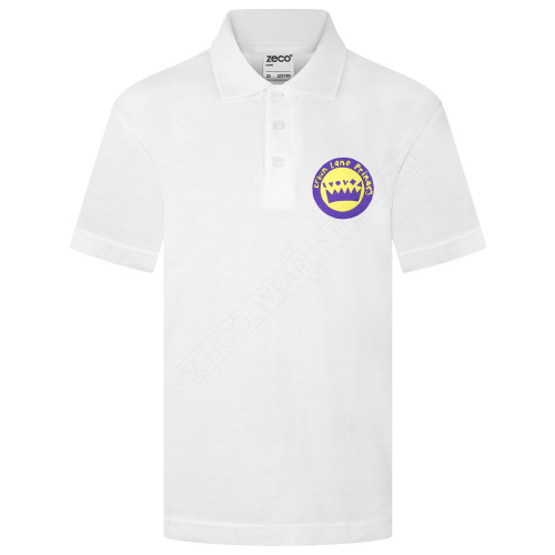 Crown Lane Primary Uniform School White Polo Shirt