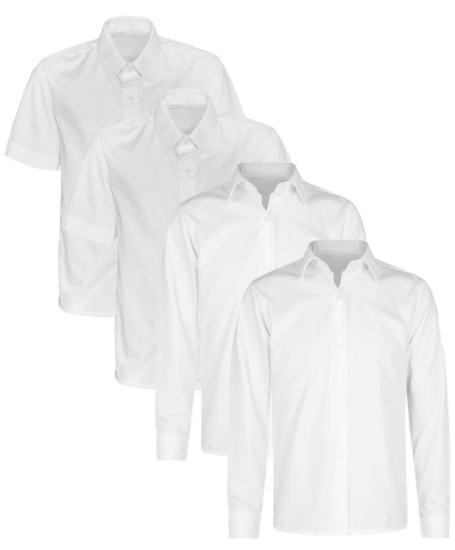 Ayra girls non-iron school blouses – available in short sleeve and long sleeve 4-pack Ayra girls non-iron school blouses – available in short sleeve and long sleeve 4-pack