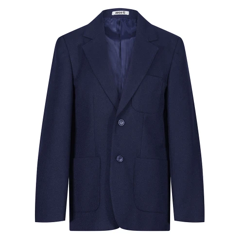 Zeco unisex fitted badge-access blazer in navy