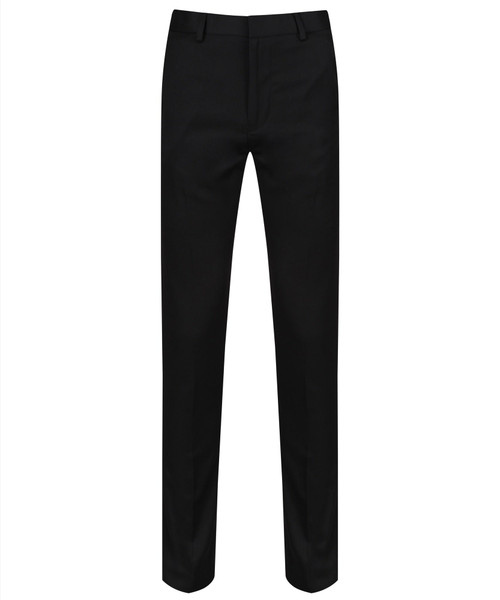 BT7 Senior Boys Slim Fit, Soft Handle Trouser - Black - Black