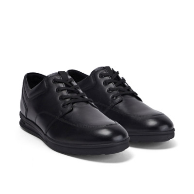 Kickers Troiko Lace Leather Adult Mens School Shoes Black top view