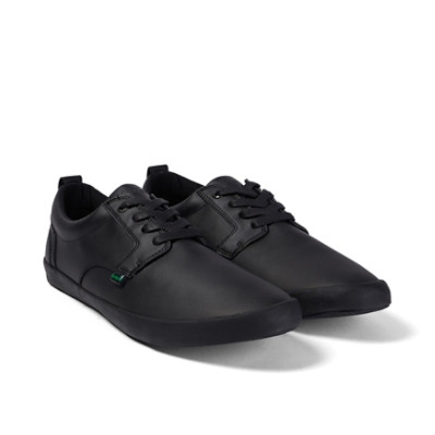 Kickers Kariko Gibb Leather Adult Mens School Shoes Black top view
