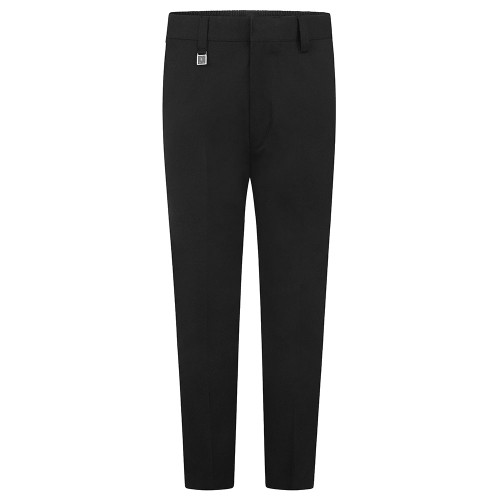 Zeco boys slim fit school trousers in black