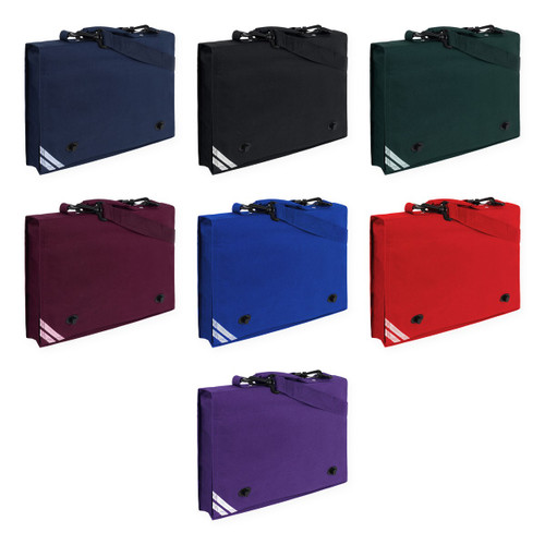 Zeco document case in navy, black, bottle green, maroon, royal blue, red, purple