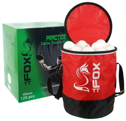 Fox TT Practice Table Tennis Balls & Bag (Pack of 120)