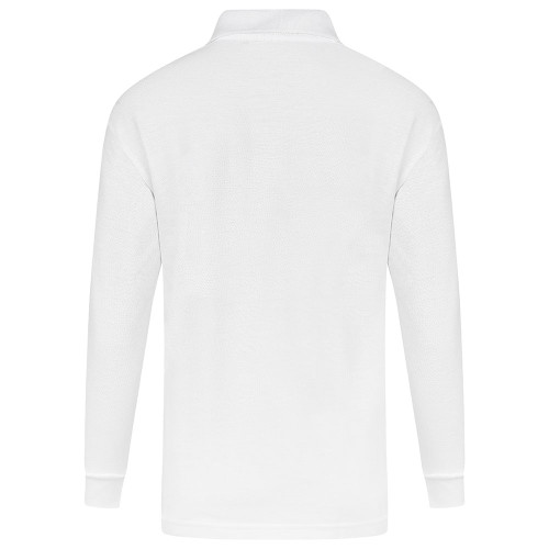 Twin Pack School White Long Sleeve Polo Shirt (Zeco) (BT3092)
