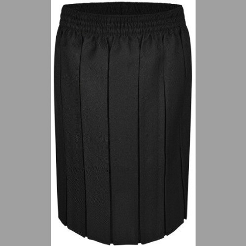 Girls Box Pleat School Skirt (Innovation) Black