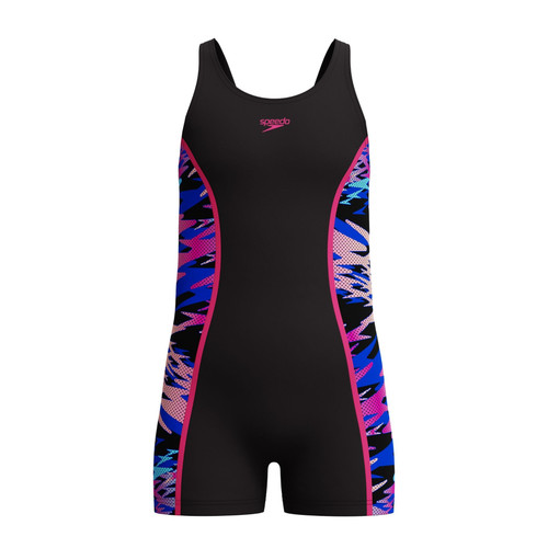 Speedo HyperBoom Splice Junior Legsuit in Black/Pink