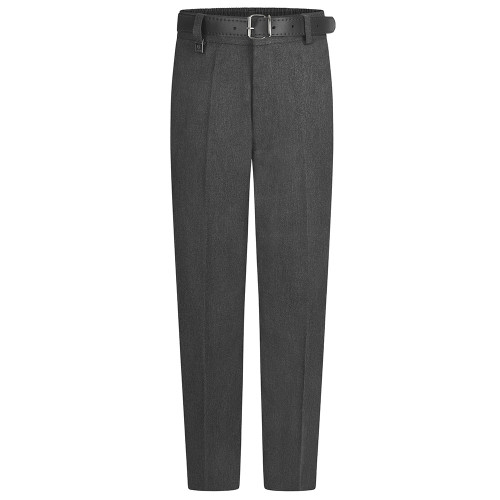 Zeco boys elasticated waist belted school trousers in grey