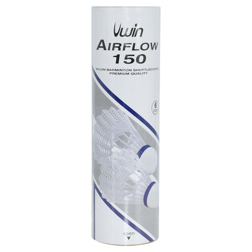  Uwin Airflow 150 Badminton Shuttlecocks (Tube of 6) (UBA150W)