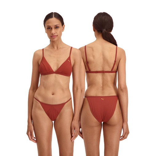 Puma Ribbed Triangle Bikini Top (701211041-005-005)