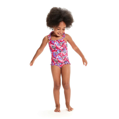 Speedo LTS Printed Frill Thinstrap Infants Swimsuit (8-00314614807-9-12)