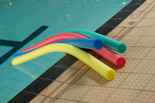 Assorted colour SwimTech pool noodle for water confidence and swimming practice