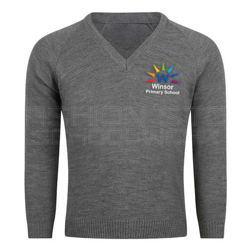 Winsor Primary School Uniform V-Neck Jumper - Front