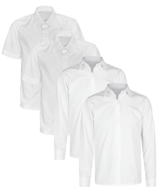 Ayra girls non-iron school blouses – available in short sleeve and long sleeve 4-pack