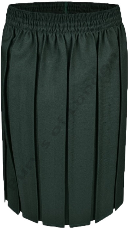 Box Pleat School Uniform Skirt (Ayra) Bottle Green