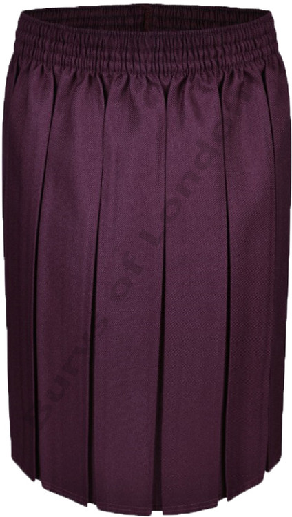 Box Pleat School Uniform Skirt (Ayra) Maroon