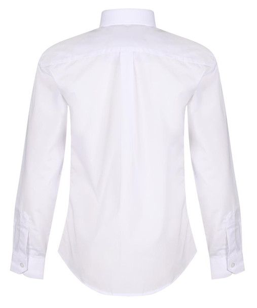 TPS212 Boys Long Sleeve Non-Iron Shirt - Slim Fit - White - Twin Pack - White