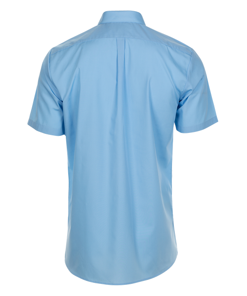 TPS213 Boys Short Sleeve Non-Iron Shirt - Slim Fit - White - Twin Pack - Blue
