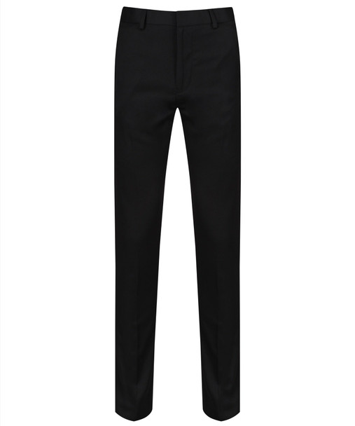 BT7 Senior Boys Slim Fit, Soft Handle Trouser - Black - Black