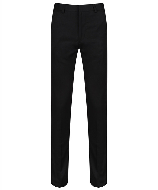 BT7 Senior Boys Slim Fit, Soft Handle Trouser - Black - Black