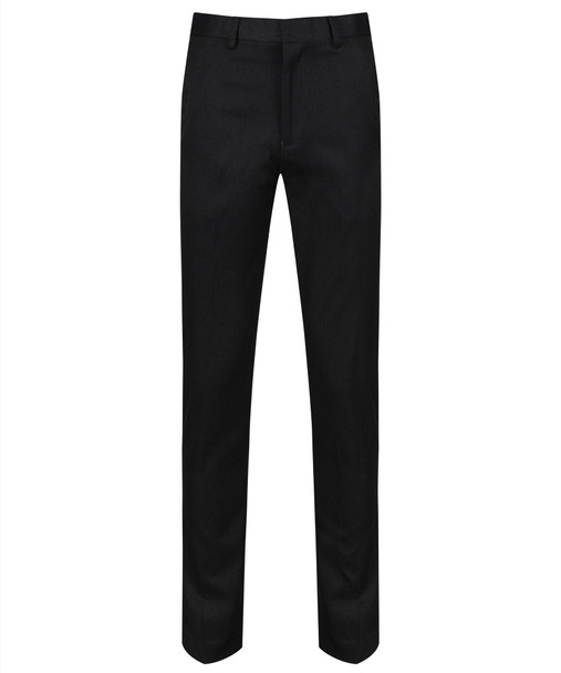 BT7 Senior Boys Slim Fit, Soft Handle Trouser - Black - Charcoal