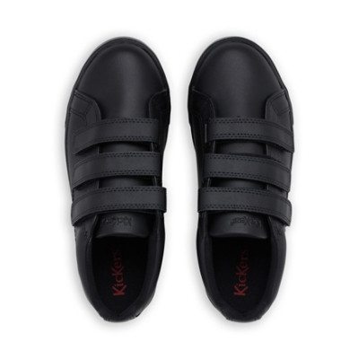 Kickers Tovni Trip Leather Youth School Shoes Black sole detail