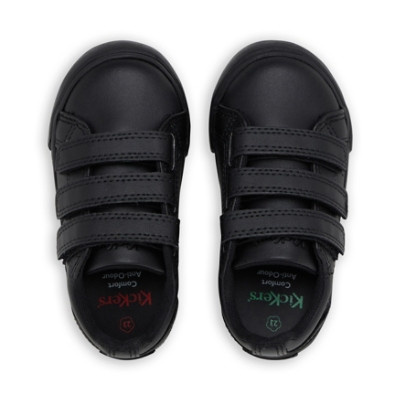 Kickers Tovni Trip Leather Infant School Shoes Black sole detail
