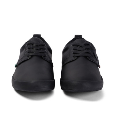 Kickers Kariko Gibb Leather Adult Mens School Shoes Black back view
