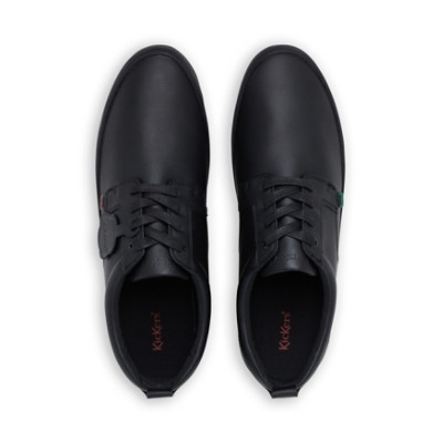 Kickers Kariko Gibb Leather Adult Mens School Shoes Black sole detail
