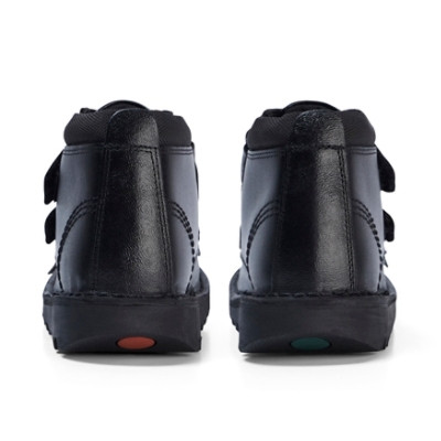 Kickers Kick Hi Leather Junior School Boots Black inner lining detail