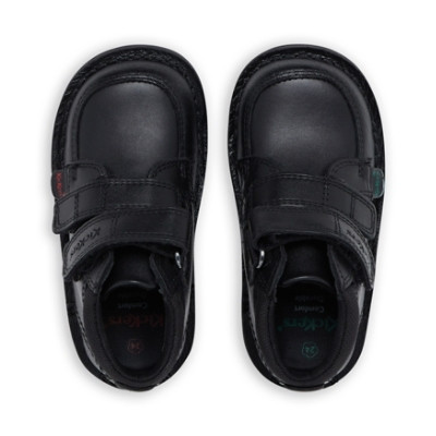 Kickers Kick Hi Leather Infant School Boots Black sole detail