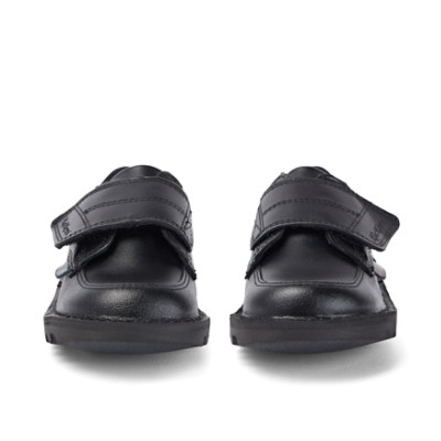 Kickers Kick Lo Leather Infant School Shoes Black back view