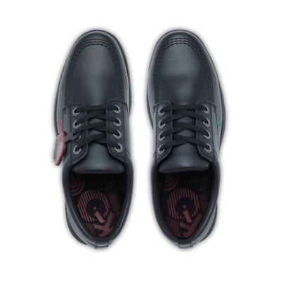 Kickers Kelland Lace Leather Youth School Shoes Black sole detail