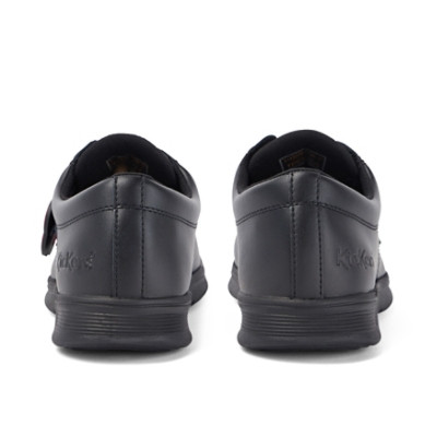 Kickers Kelland Lace Leather Youth School Shoes Black inner lining detail