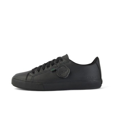 Kickers Tovni Lacer Vegan Mens Shoes Black angled front view