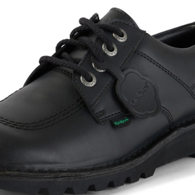 Kickers Kick Lo Vegan Mens Shoes Black side view detail