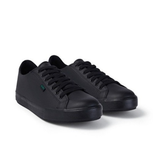 Kickers Tovni Lacer Leather Mens Shoes Black top view