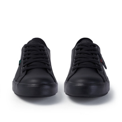 Kickers Tovni Lacer Leather Mens Shoes Black back view