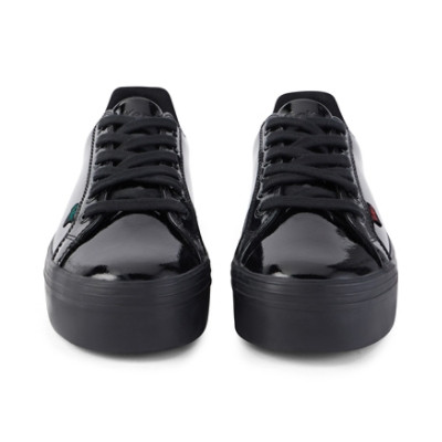 Kickers Tovni Stack Patent Leather Womens Shoes Black back view
