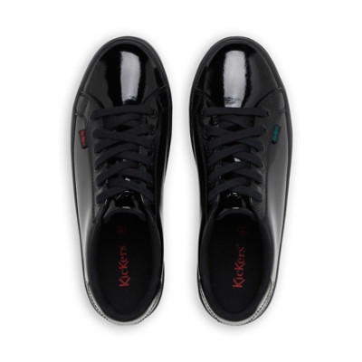 Kickers Tovni Stack Patent Leather Womens Shoes Black sole detail